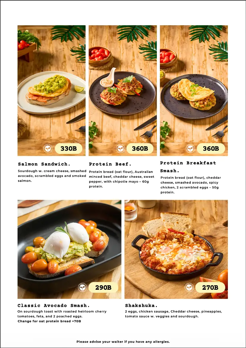 Poached Breakfast Cafe menu page 7