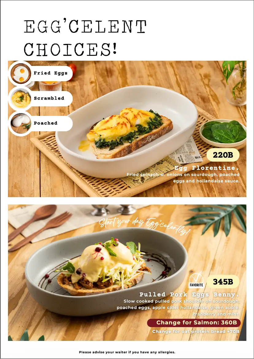Poached Breakfast Cafe menu page 4