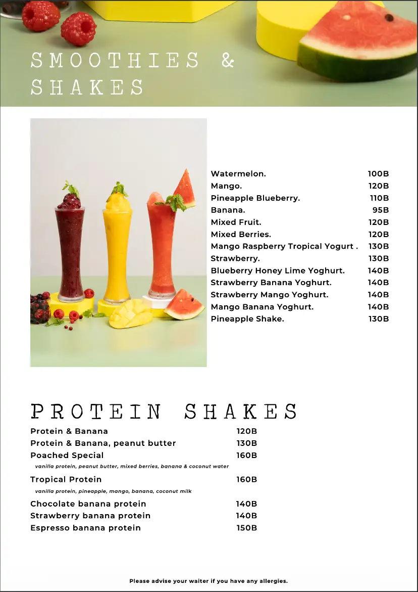 Poached Breakfast Cafe menu page 25